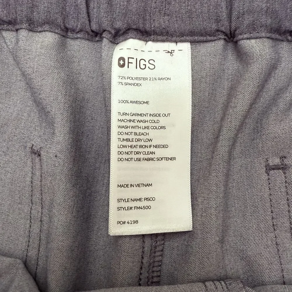 Figs Pisco Basic Scrub Pants Men's XL‎ Stretch Technical Collection Gray